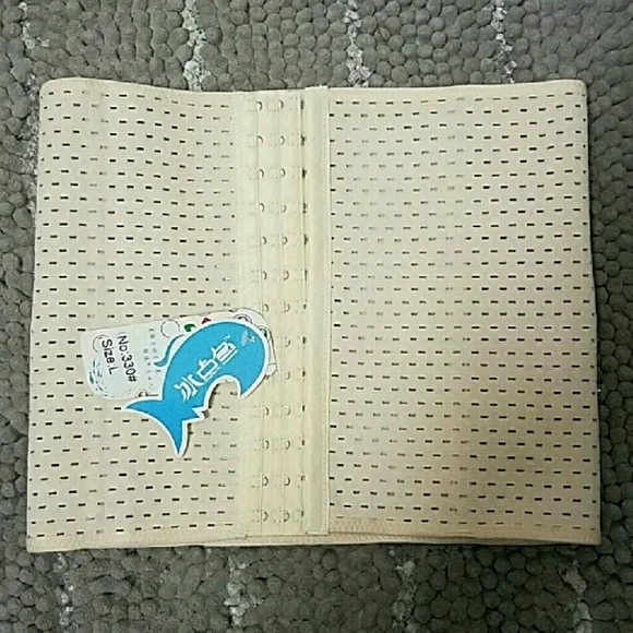 2 pcs Beige Top Quality!! 4 Spiral Steel boned Waist Training - Picture 2 of 4